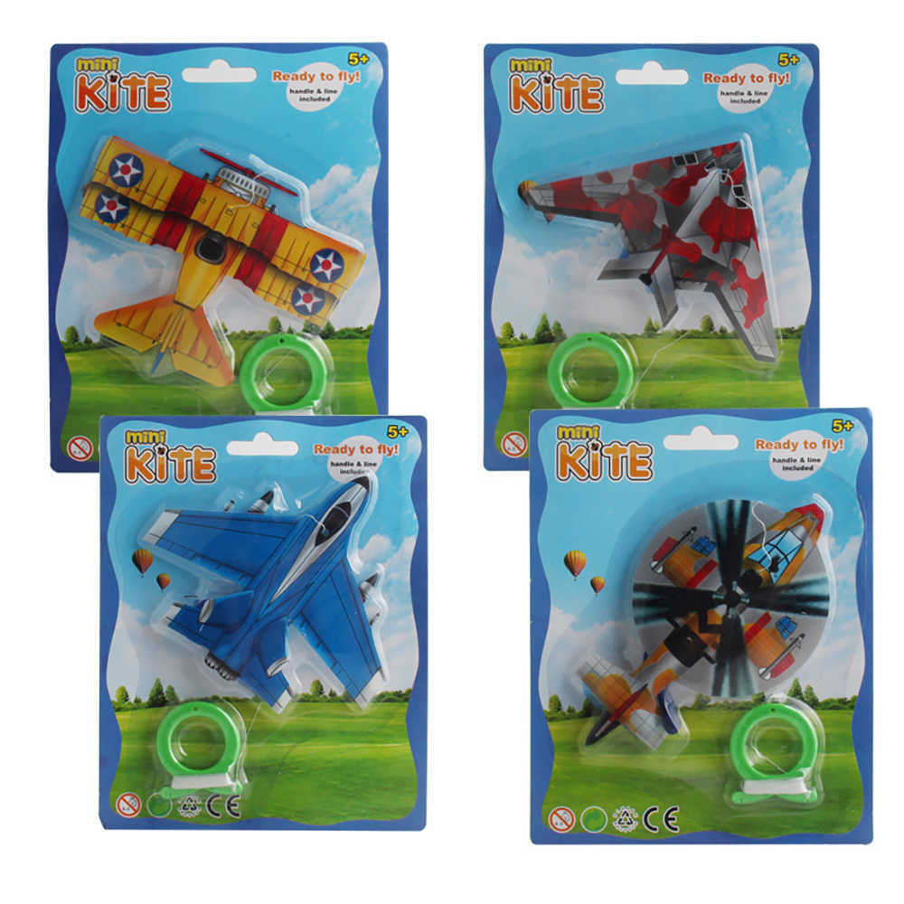 Kites Portable Children Outdoor Parent-child Interactive Toy Cartoon Airplane Butterfly Insect Mini Kite 0110