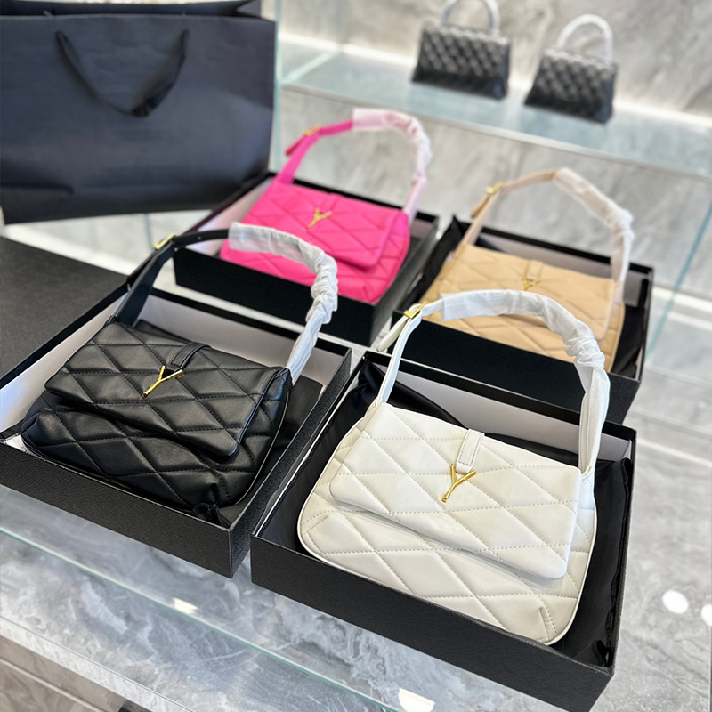 Designer Womens Shoulder Bags Fashion Handbags Casual Soft Underarm Bag Women Classic Pattern Handbag Elegant Lady Stylish Purses Luxury Bag 25cm