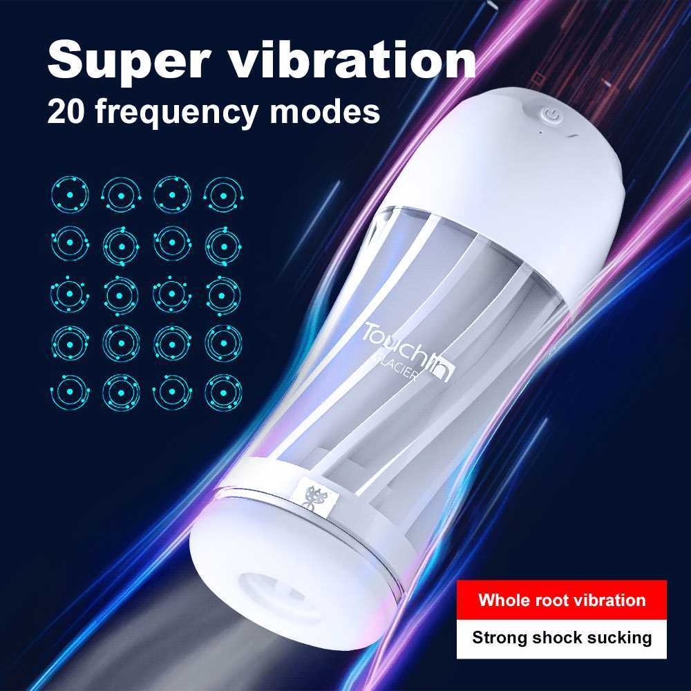 Beauty Items Silicone Soft Male Masturbator Cup Penis Pump Vibrator Automatic 20 Speeds Delay Trainer Artificial Vagina sexy Toy for Men
