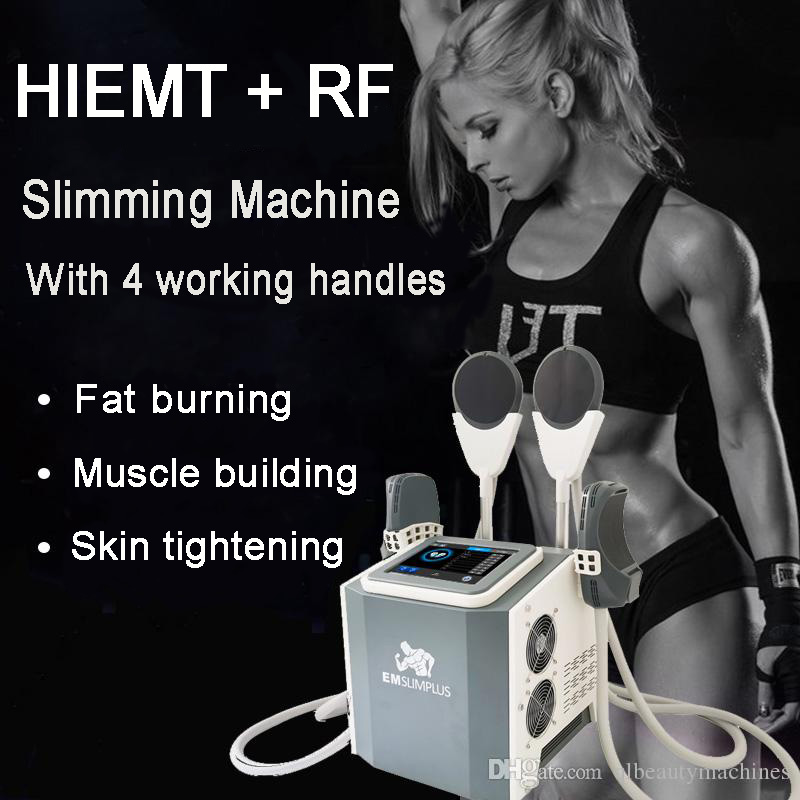 4 Griffe Fettentfernung HIEMT Schlankheitsmaschine EMSlim Muskelaufbau Körperkonturierung RF Skin Lifting Beauty Equipment