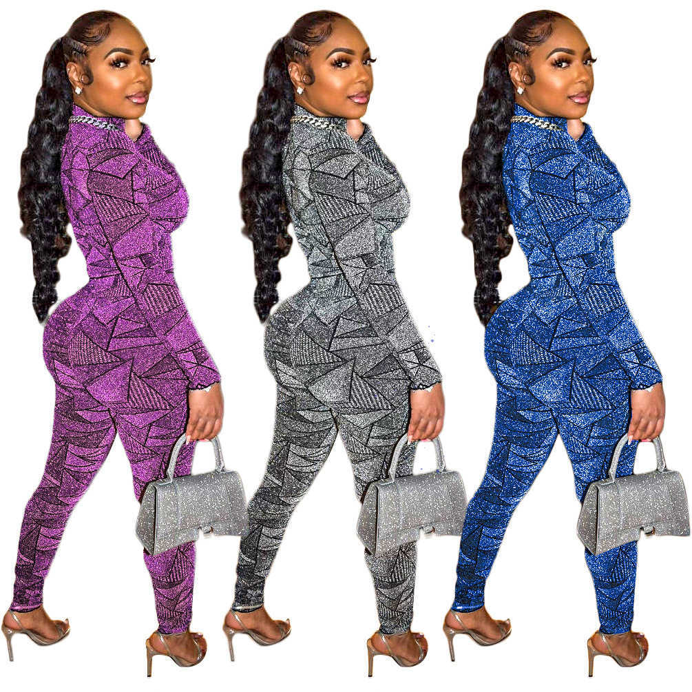 2023 Womens Clothes Tracksuits Spring And Autumn New Simple Fashion Solid Half High Collar Pullover Silver Silk Top Pants Set