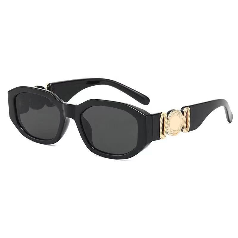 Retro-Luxusbrille, Herren-Designer-Sonnenbrille, Damen-Sonnenbrille, polarisiert, occhiali da sole, trendig, klassisch, Kunststoff, klein, schwarz, FR2643