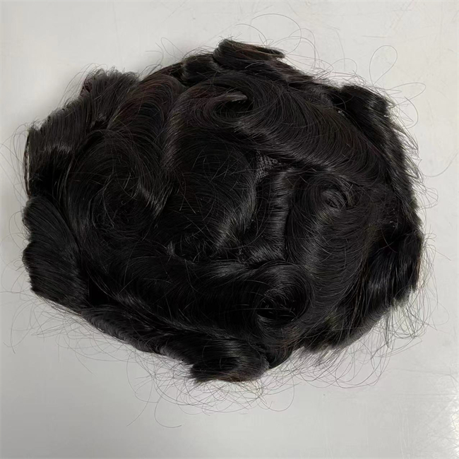 Substituição de cabelo humano virgem brasileira 32 mm Lace suíço com fino perímetro de pele 6x9 #1b Austrália Toupee para homens brancos