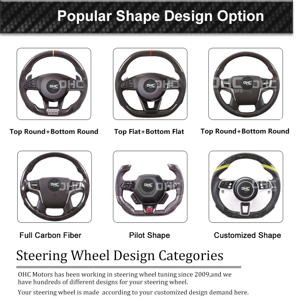 Real Carbon Fiber Steering Wheel Compatible for Audi A1 A2 A3 A4 A5 S3 S4 RS3 RS4 RS5 RS6 RS7 S Line