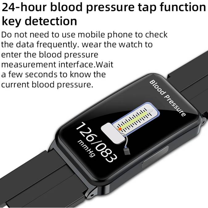 Bloedglucose slimme band horloge Lichaamstemperatuur ECG HRV-bewaking Fitness slimme armband IP67 Waterdichte multisportmodi290K