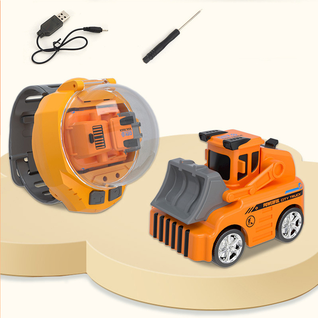 Mini dessin animé RC petite voiture montre analogique télécommande mignon modèle de détection infrarouge jouets à piles pour enfants cadeaux