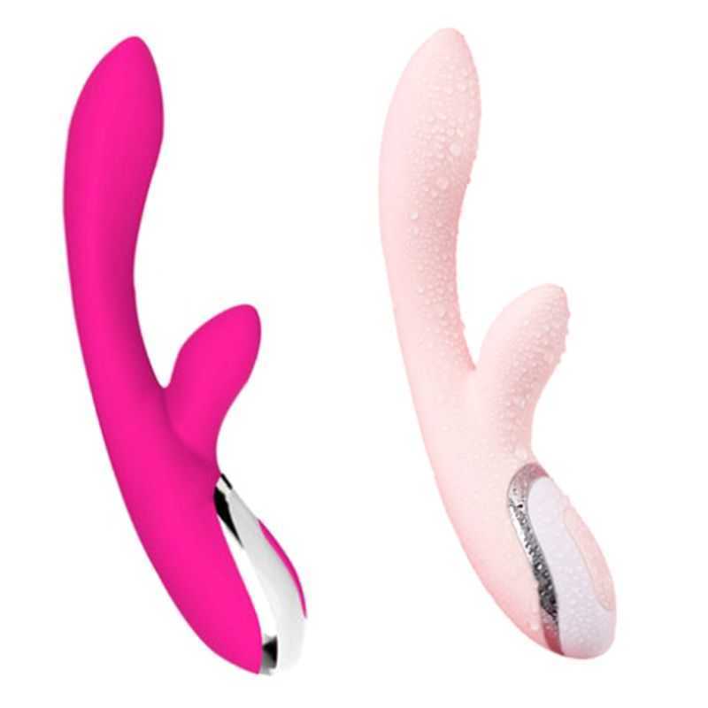 Articoli di bellezza 8 modalità di vibrazione Vibratore riscaldante conigli G Spot Massaggiatore ricaricabile USB Giocattolo sexy adulti donne Coppie U1JD