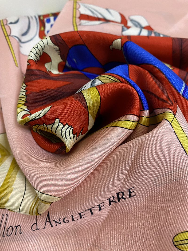 women039s square scarf scarves 100 twill silk material pink color pint letters flag pattern size 130cm 130cm3018083