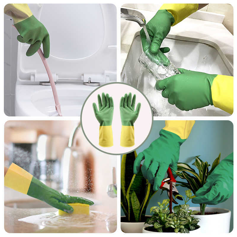 XINGYU Latex Kitchen Gloves Protect Hand Househould Wash Durable Food Grade Cleaning /Bag Cheap Anti Slip Waterproof High Quality
