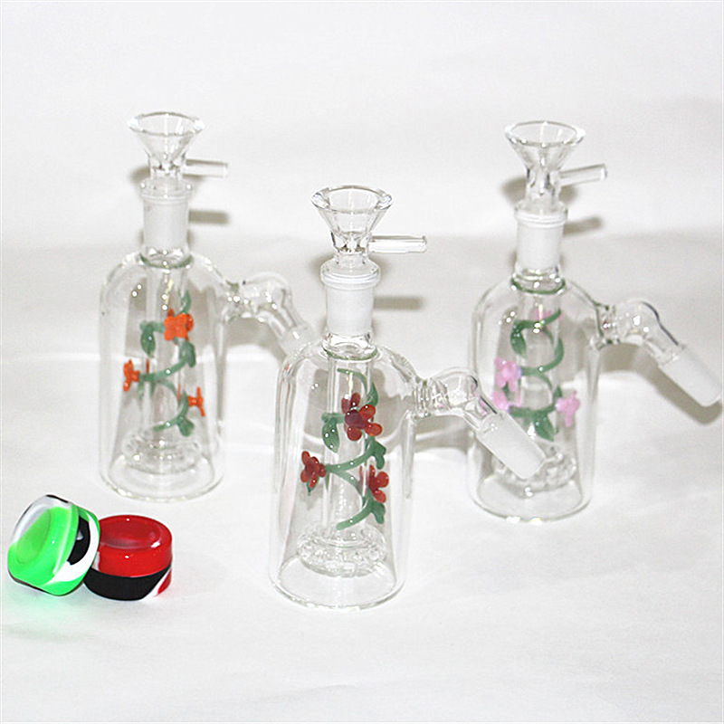 6 Styles Hookahs 5.5inch Pyrex Glass Ash Catcher with 4mm quartz banger 14mm 18mm ashcatcher for bong glass oil burner pipes