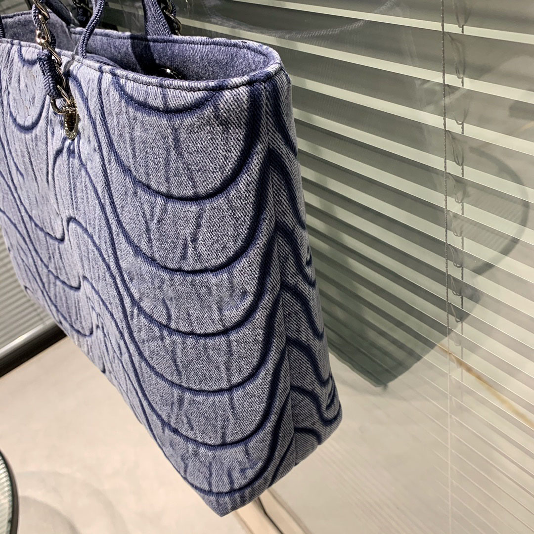 Yeni büyük kapasiteli alışveriş çantası denim lüks tasarımcı çanta zinciri marka kadınlar lüks çanta tasarımcısı tote çanta tek omuz çantası kış c çantası