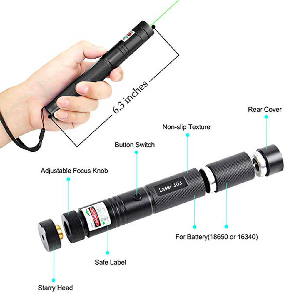 Lampes de poche Torches Laser tactique pointeur vert stylo fort Lasers verts Laser lampe de poche militaire puissant Laser brûlant Laser 0109