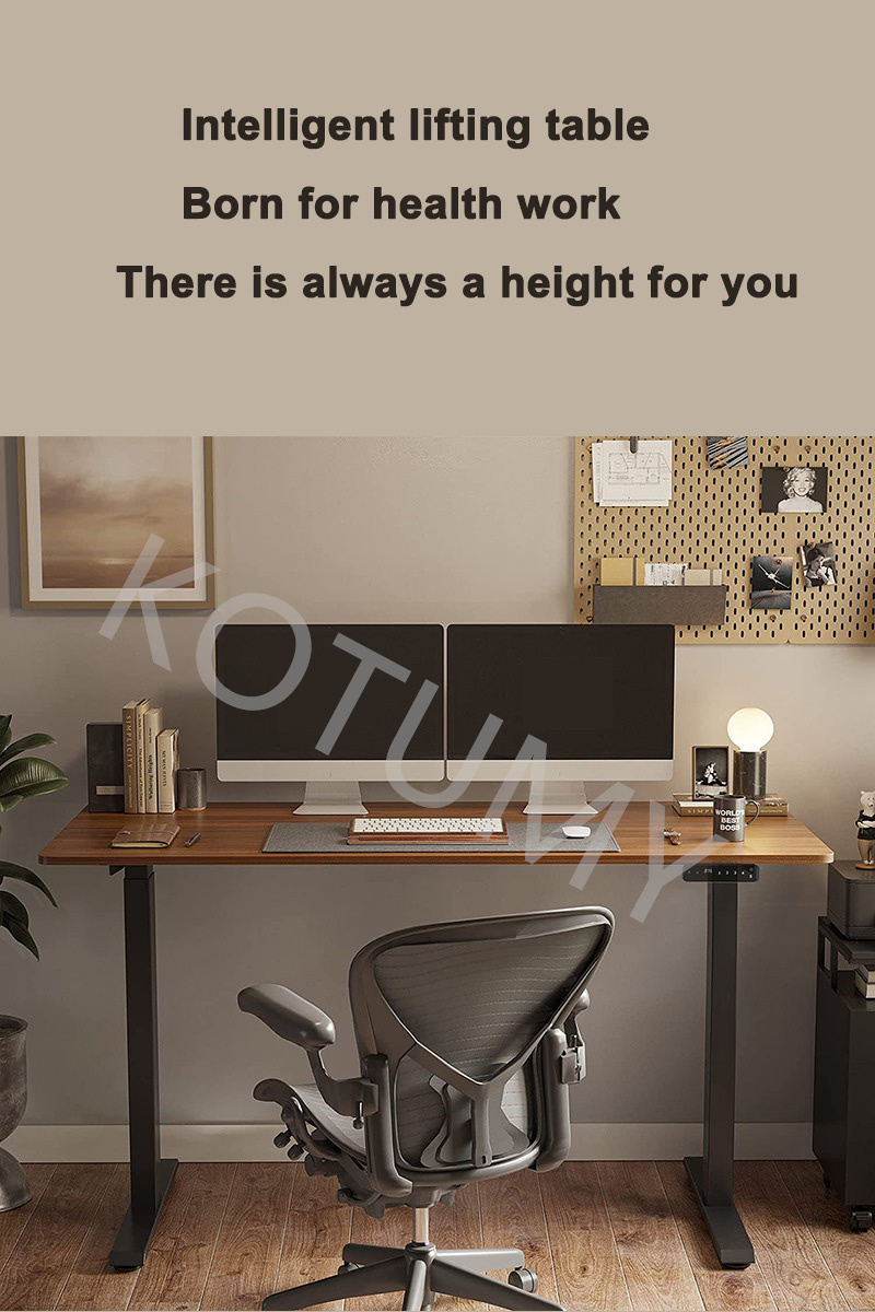 Electric Stand Up Desk Sideboards Ergonomic Office Computer Electric Height Adjustable Stand Up Standing Desk Frame Electric Lift Table Legs Office Table