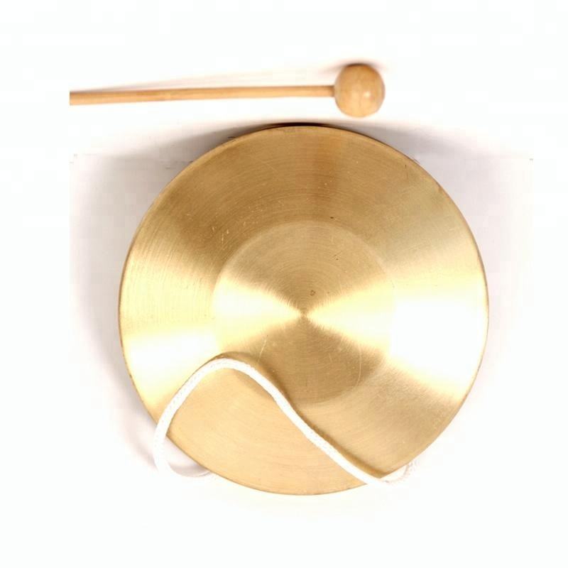 Tradizionale 10 cm - strumento a percussione a percussione giallo gong in ottone giallo