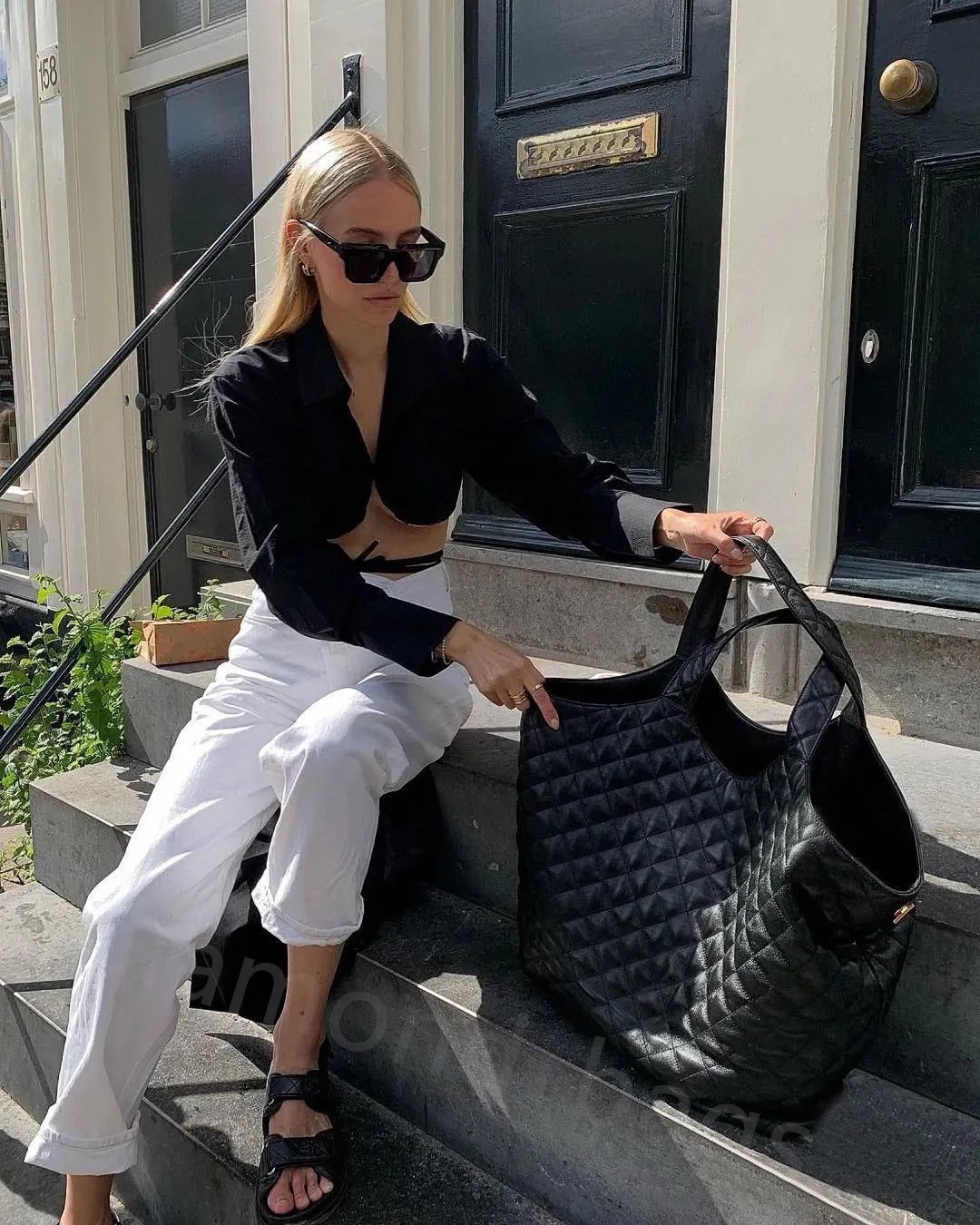 Designer Toes Icare Maxi winkelen in gewatteerde lambskine -lederen grote capaciteit schoudertas met ketting munt portemonnee herfst saints soild shopper handtassen