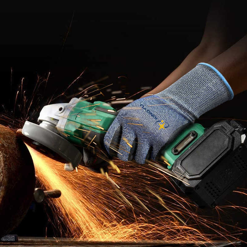 XINGYU Work Gloves Washable EN388 HPPE Anti Cutting Safety Good Grip Anti-abrasion Industrial Mechanic Nitrile