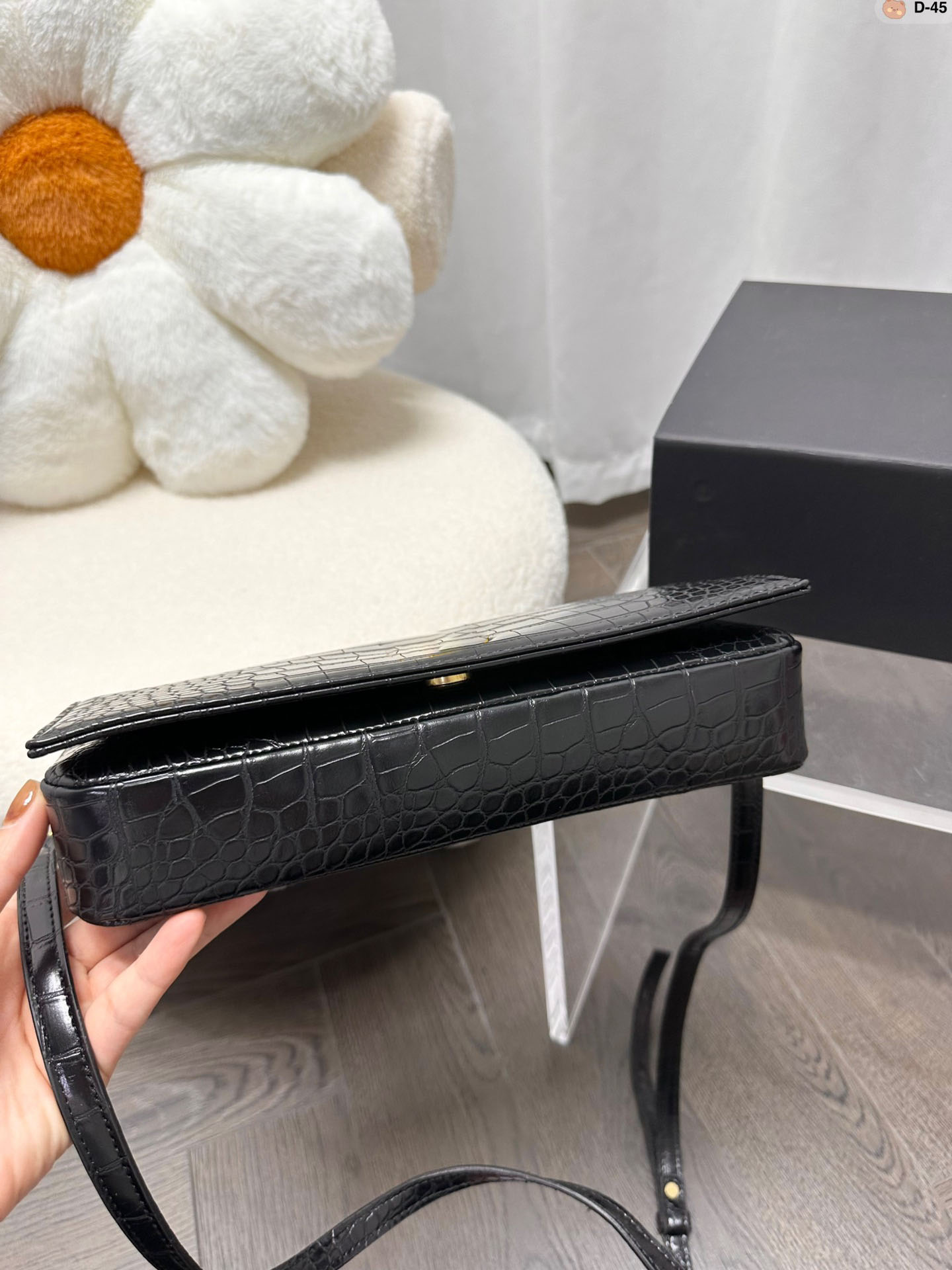 YS Luxurys väskor Kvinnor Flaff Crocodile axel designer väskor yl varumärke stor handväska lady klassisk blå hobo handväska liten tote bage crossbody limit edition clutch plånbok