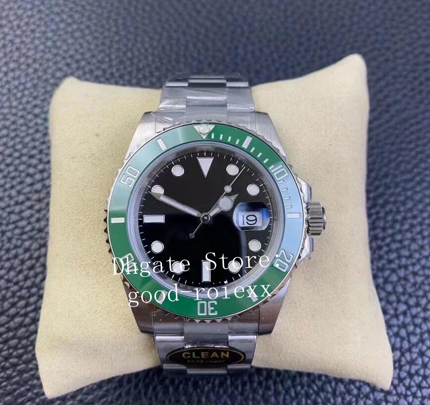 Relógio à prova d'água de 41 mm Men Clean Cal 3235 Relógios CF Automático 3230 Movimento Black Green Cerâmica ETA Men 904L Aço Dive Pow251k