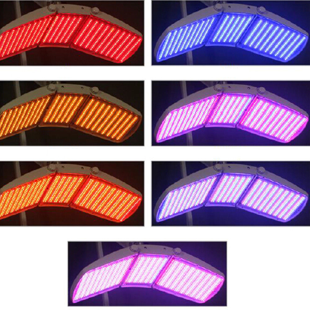 Rejuvenescimento da pele LED 7 cores claras vermelhas azul amarelo verde 120mW por luz LED PDT LED LED Bioight terapia fótons antienvelhecimento dispositivo de tratamento de beleza