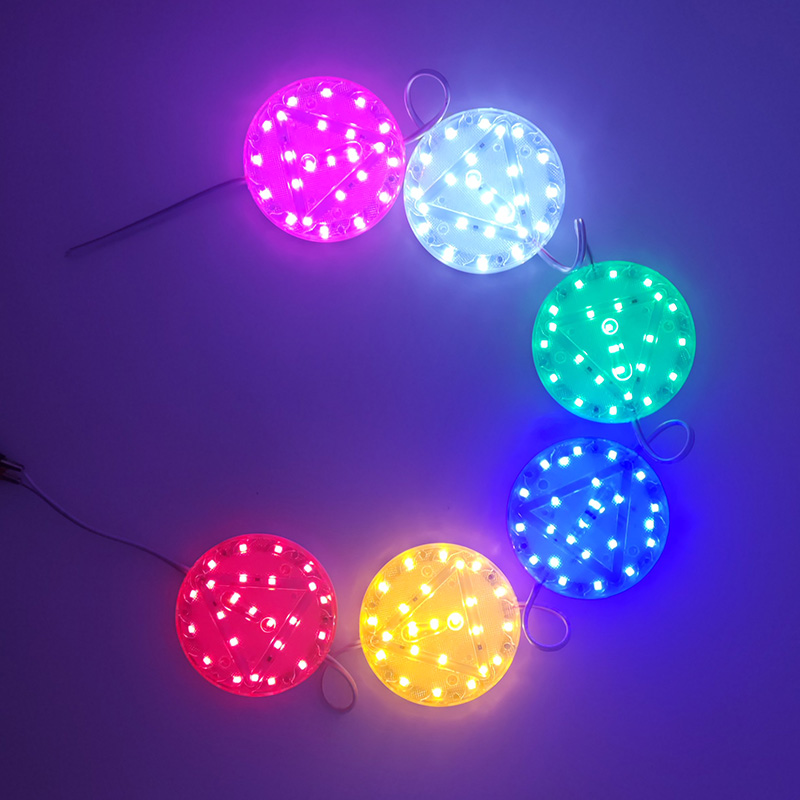 LED Modules 2835 Waterproof Truck Side Maker Lights DC 12V 75mm Circular Warning Light White/Red/Green/Blue/Yellow/Pink