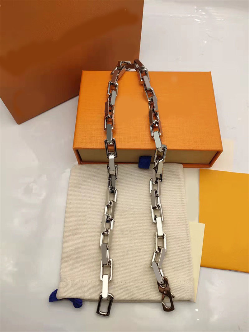 Paar ketting luxe sieraden ontwerper hypoallergene link ketting vergulde 14 k gouden ketting voor vrouwen retro choker liefde n219f