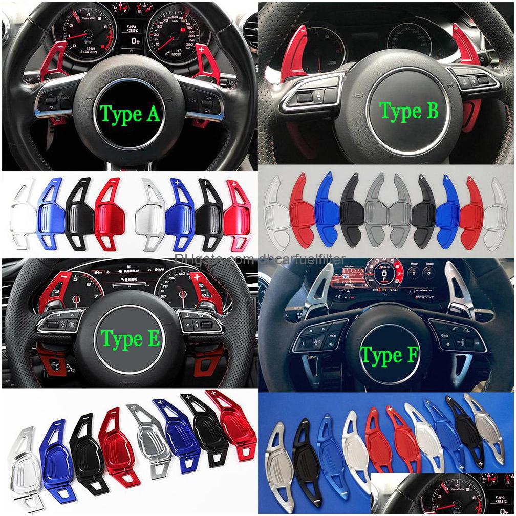 Outras peças de automóvel Novos paddles de mudança para Sline Quattro Rs Q3 Q5 Q7 S3 S5 Sq5 Sq7 R8 A3 A4 A5 A6 A7 S4 Tt Tts Volante de carro Estender Dhmbb