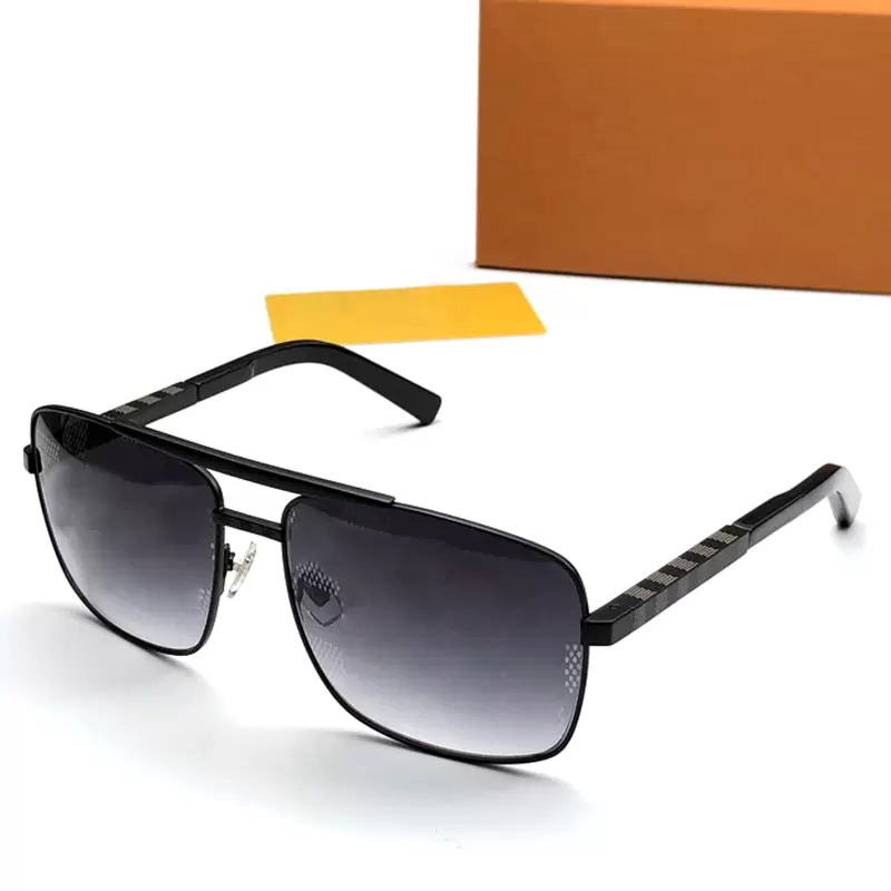 Lunettes de soleil Attitude classique pour hommes femmes monture carrée V lunettes de soleil design unisexe protection UV400 montures de lunettes plaquées or Ey297C
