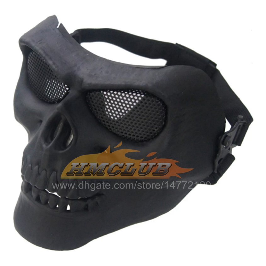 MZZ78 2023 Cool Skull Motorcycle Mask CS Face Mask Ski Bike Motorcycle Outdoor Sports Wear Shield Mask Horror Mask