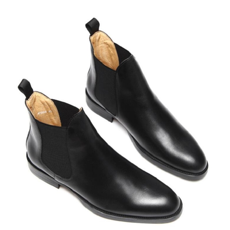 Botte Luxe Men Work Boots Fashion Office äkta läder bästa designer handgjorda man skor da025