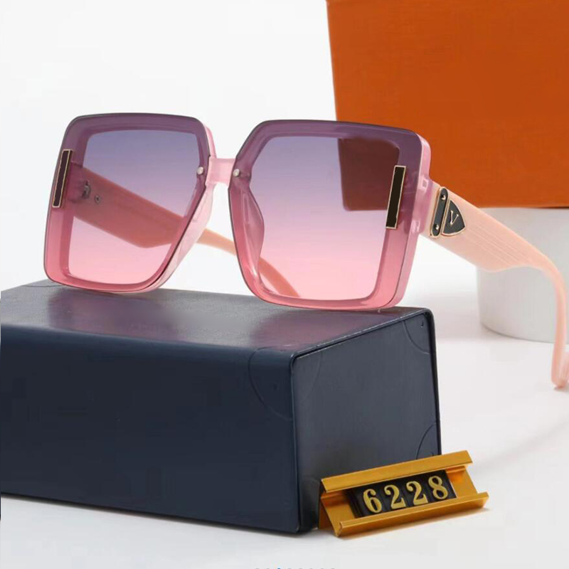 2023 Summer Designer Sunglass moda męska kobieta pełna ramka okulary przeciwsłoneczne z literami gogle popularne okulary 6 kolorów z pudełkiem prezentowym2754