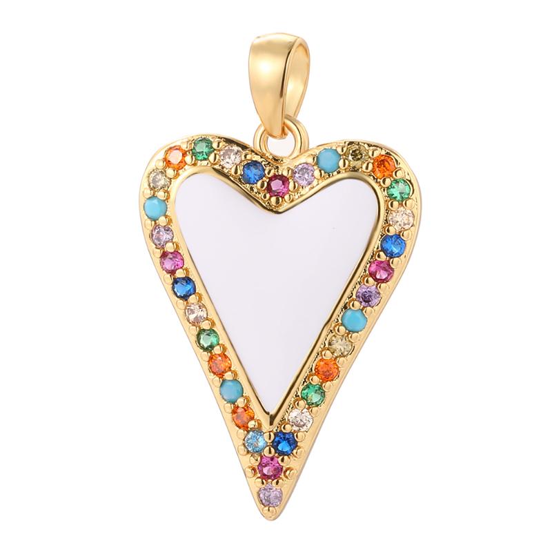 Charms Heart Letter for Jewelry Making Materdies Bohemian Dangle Real Gold Splated Crystal CZ DIY Naszyjnik Bransoletka 273i