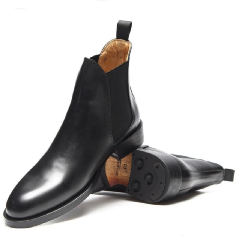 Botte lüks erkekler iş botları moda ofis orijinal deri en iyi tasarımcı el yapımı adam ayakkabı da025
