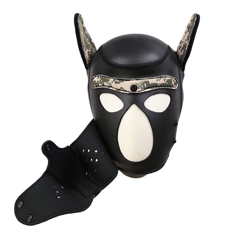 BDSM Bondage Dog Mask Fetish Slave Full Head Restraint Neoprene Puppy Hood Rollplay SM Sex Toys For Par