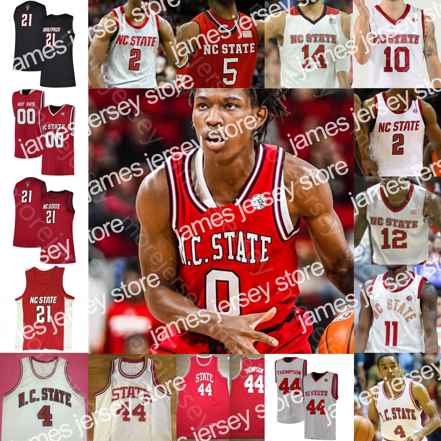 Basketbal jerseys Custom 2022 NC State Wolfpack Basketball Jersey NCAA College Dereon Seabron Casey Morsell Terquavion Smith Jericole Hellems Cam Hayes Thomas