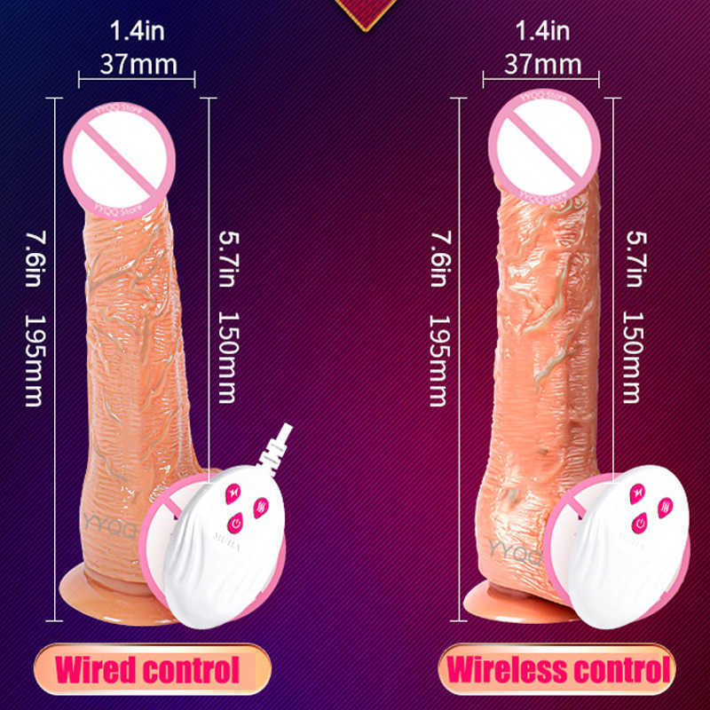 Itens de beleza itens realistas de controle remoto vibrador Vagina feminina masturbação sexy brinquedo otário telescópico aquecimento erótico pênis adulto adulto