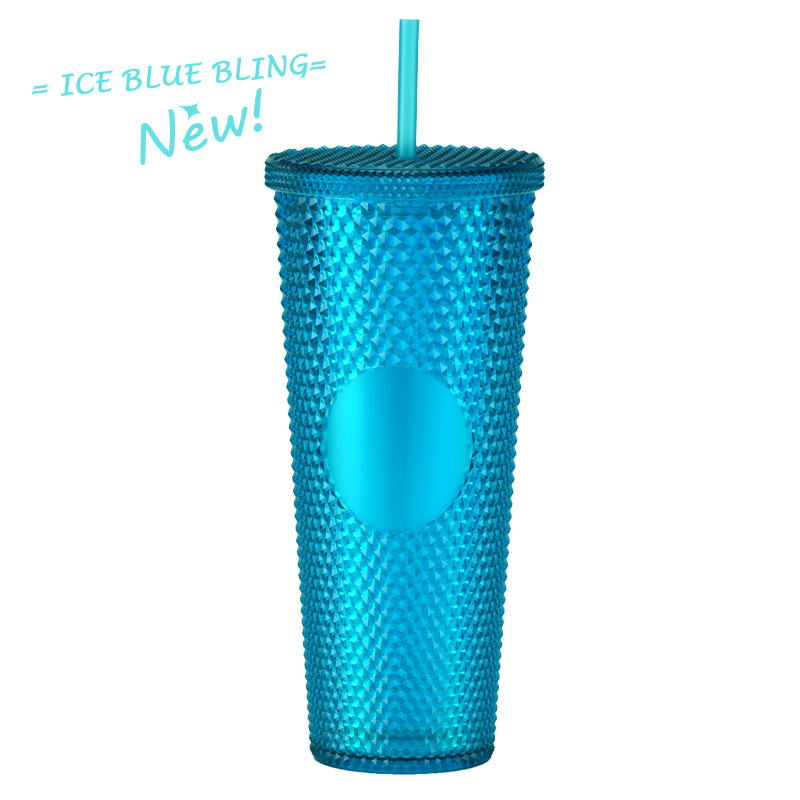 US Local warehouse 24oz studded acrylic tumblers double walled plastic cup DIY drinking beverage tumblers mixed /case