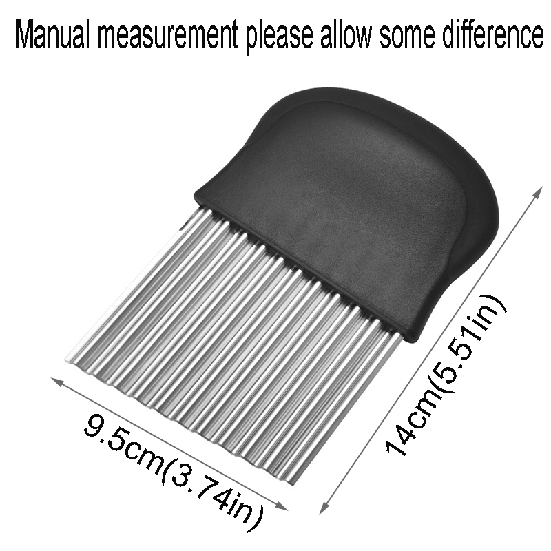 野菜ツールステンレススチールポテトチップスライサー生地生地キッチン野菜フルーツクリンクル波状ナイフポテトカッターチョッパーフレンチフライメーカーZXF125