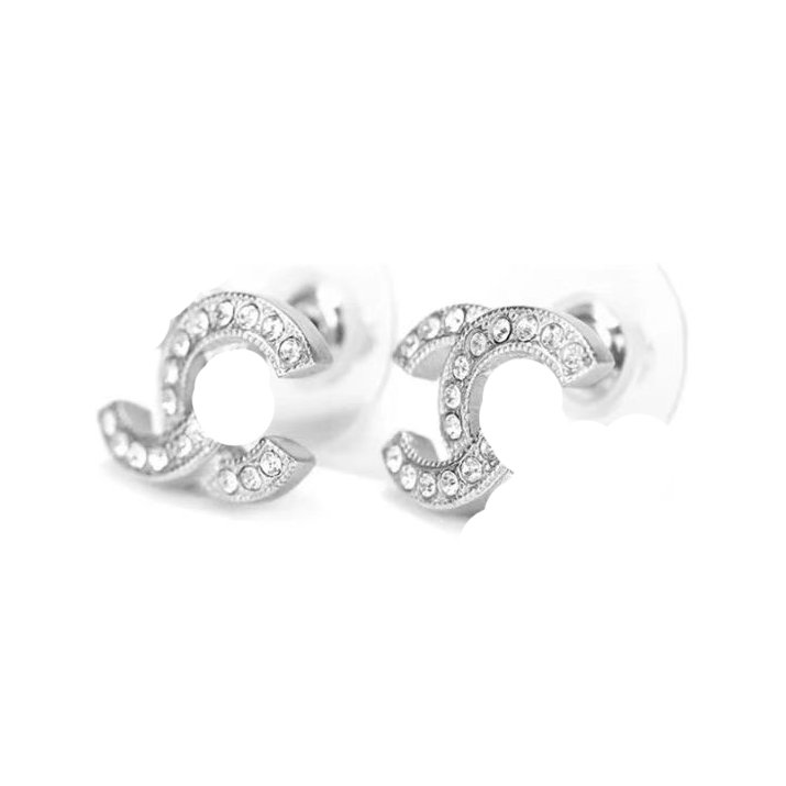 Collana di perle Set di gioielli firmati Collane con ciondolo Orecchini a bottone Cristallo di diamanti Oro Argento Catena a maglie di moda Mini formato Stud 238n