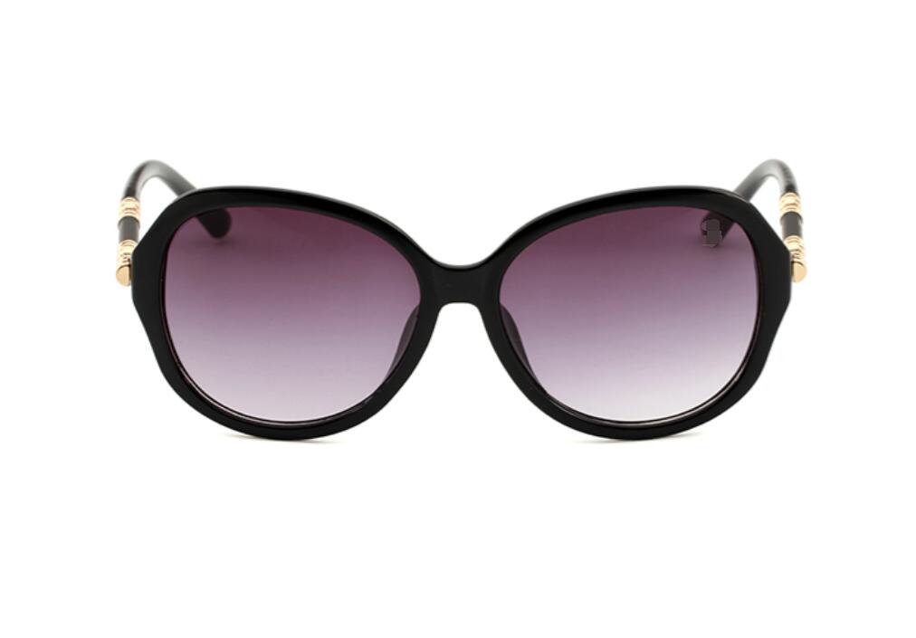 패션 라운드 선글라스 안경 선 유리 안경 디자이너 브랜드 검은 금속 프레임 어두운 50mm 유리 렌즈 남성 여성 더 나은 v3017
