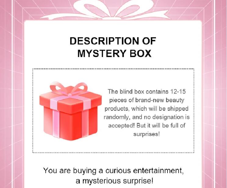 Наборы для макияжа Косметические товары Lucky Mystery Boxes День святого Валентина Рождественский подарок Есть шанс открыть: помады, инструменты для макияжа, массажер, электротовары