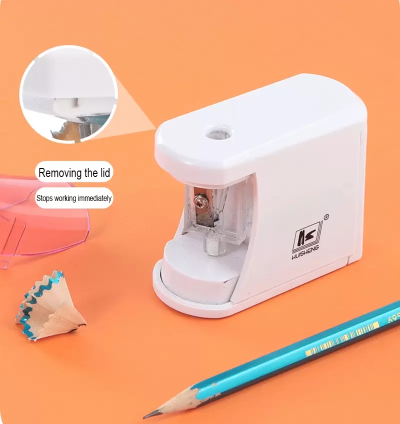 Automatic Electric Pencil Sharpener Safe Fast Prevent Accidental Opening Stationery School Supplies Students Artists Classrooms Office