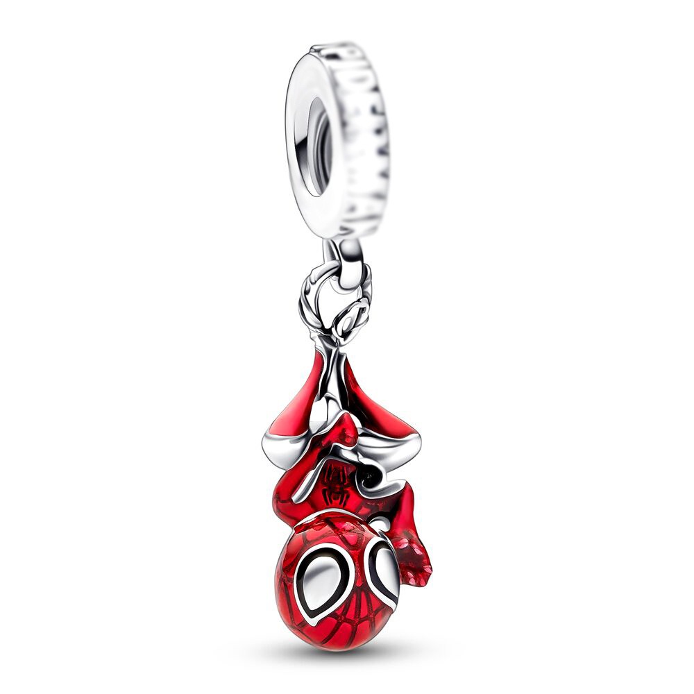 Fit Pandora Bracciale con ciondoli Spider Cartoon Man Perline d'argento europee Charms Perline Catena serpente fai da te gioielli collana braccialetto