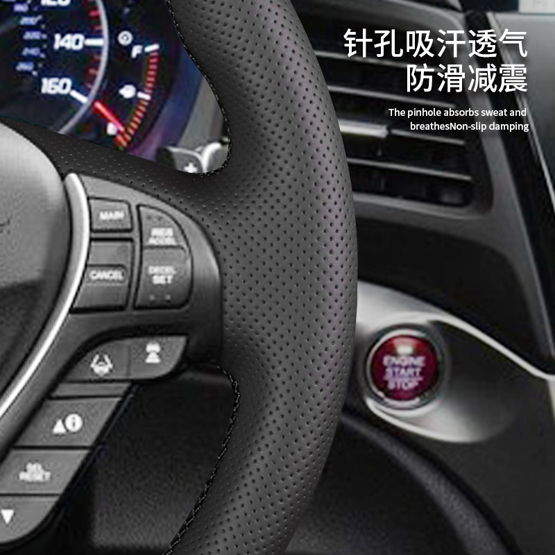 Coperchio del volante in pelle cucito di alta qualità personalizzato Acura ILX RDX TL ZDX 2013-2015 Coperchio a presa speciale