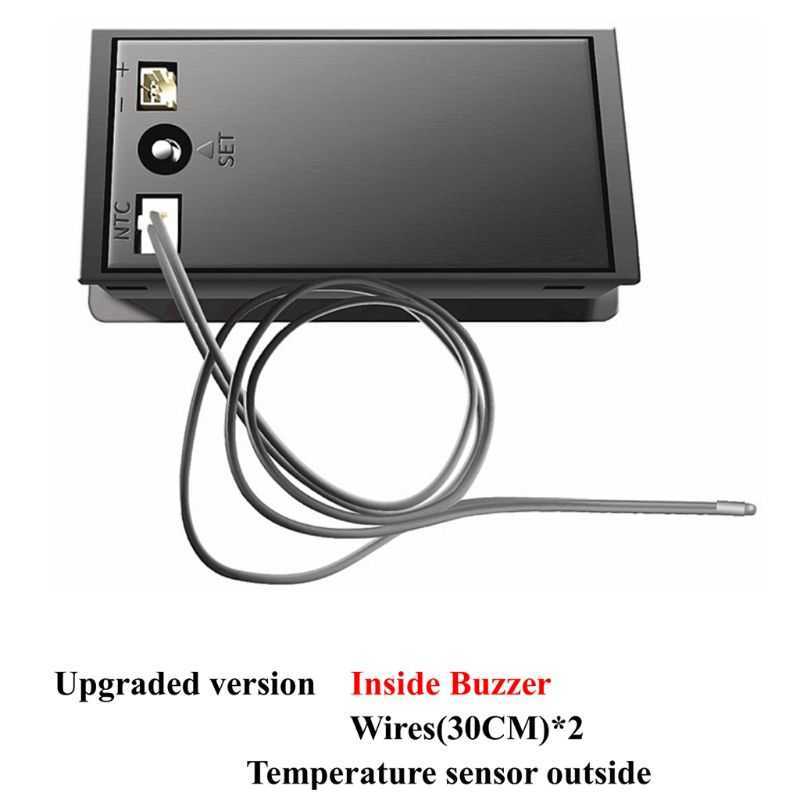 DC 10V ~ 100V Li-ion LifePo4 Lead Acid Batterikapacitetsindikator Digital voltmeter Tester Temperaturmonitor 12V 24V 36V 48V 96V