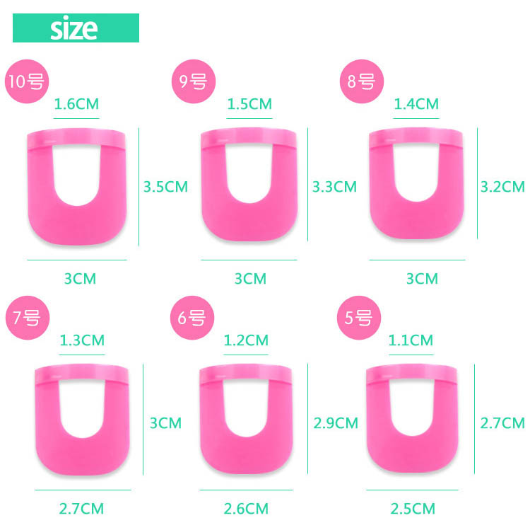 Nail Form 10 Sizes G Curve Shape Nail Protector Varnish Shield Finger Cover Spill-Proof French Stickers Manicure Nail Clips