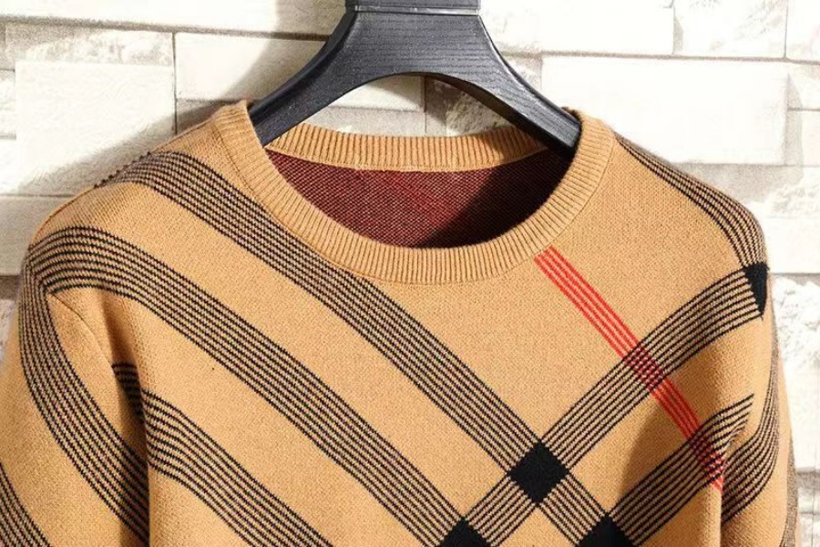 Nuovi maglioni autunno e inverno Pullover girocollo da uomo Plaid casual Maglioni di cashmere caldi elastici Sottofondo di moda premium da uomo