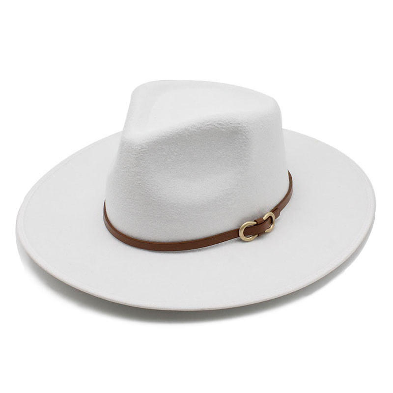 Water Drop Top Fedora Hat Jazz Wide Brim Hats Women Men Fedoras Woman Man Cap Autumn Winter Fashion Simple Caps 