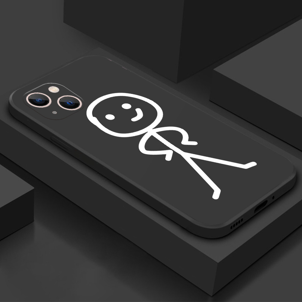 Süße Cartoon Match Man Anime Designer Handyhülle iPhone 11 12 13 14 Pro Max Mini XR XS X 7 8 Plus SE2020 stoßfeste matte weiche TPU Silikonhülle