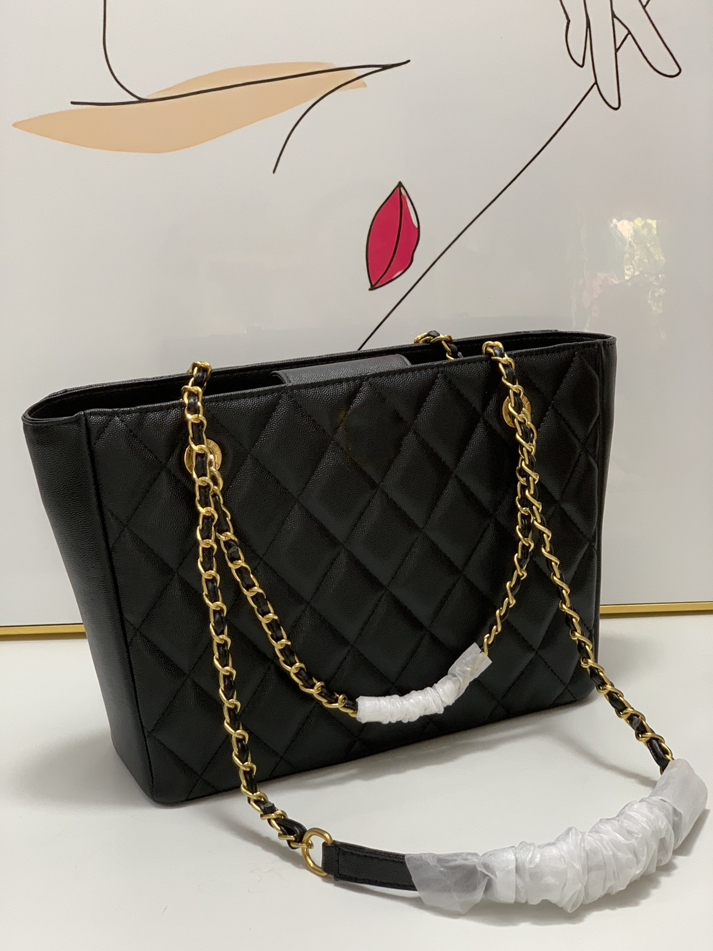 Borse di design di lusso caviale donna borse la spesa borse di lusso classico sacchetto cc una borsa a tracolla borsetta a catena di borse a traversa grande capacità di grande capacità