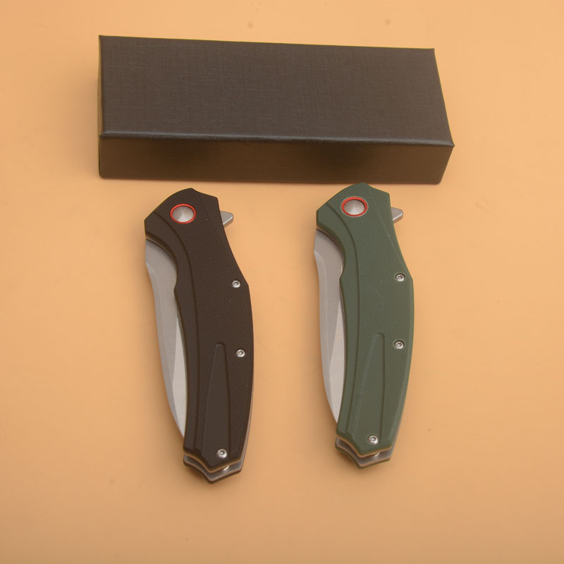 Nuovo coltello pieghevole Flipper G0115 8Cr14Mov lama Tanto Point satinata G10 con manico in acciaio inossidabile Cuscinetto a sfera Coltelli tascabili EDC ad apertura rapida